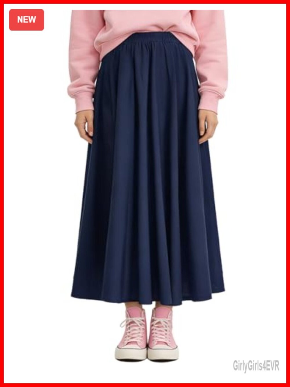 Cotton Linen A-Line Long Flowy Maxi Skirt with Pockets